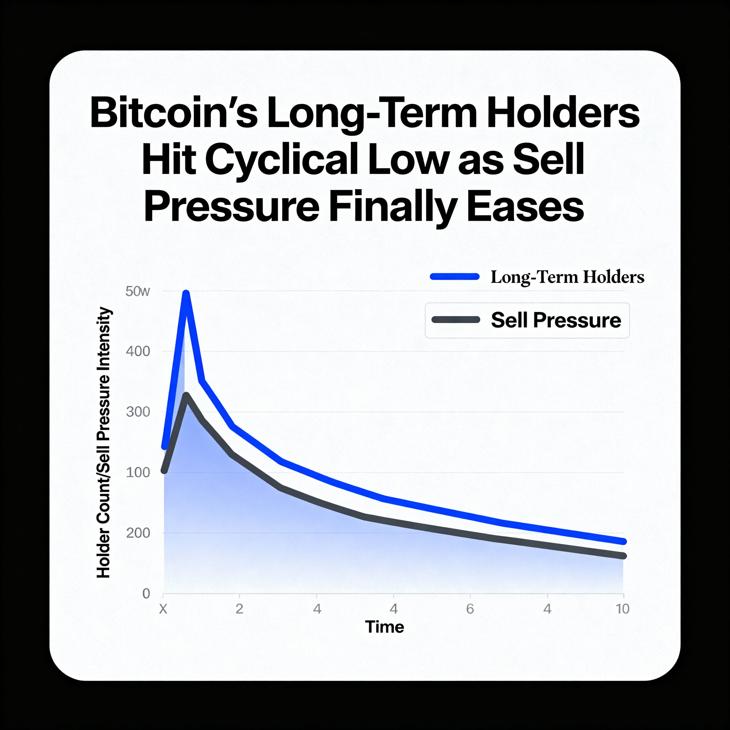 Bitcoin sees a cyclical drop in long-term holders while selling activity finally slows.