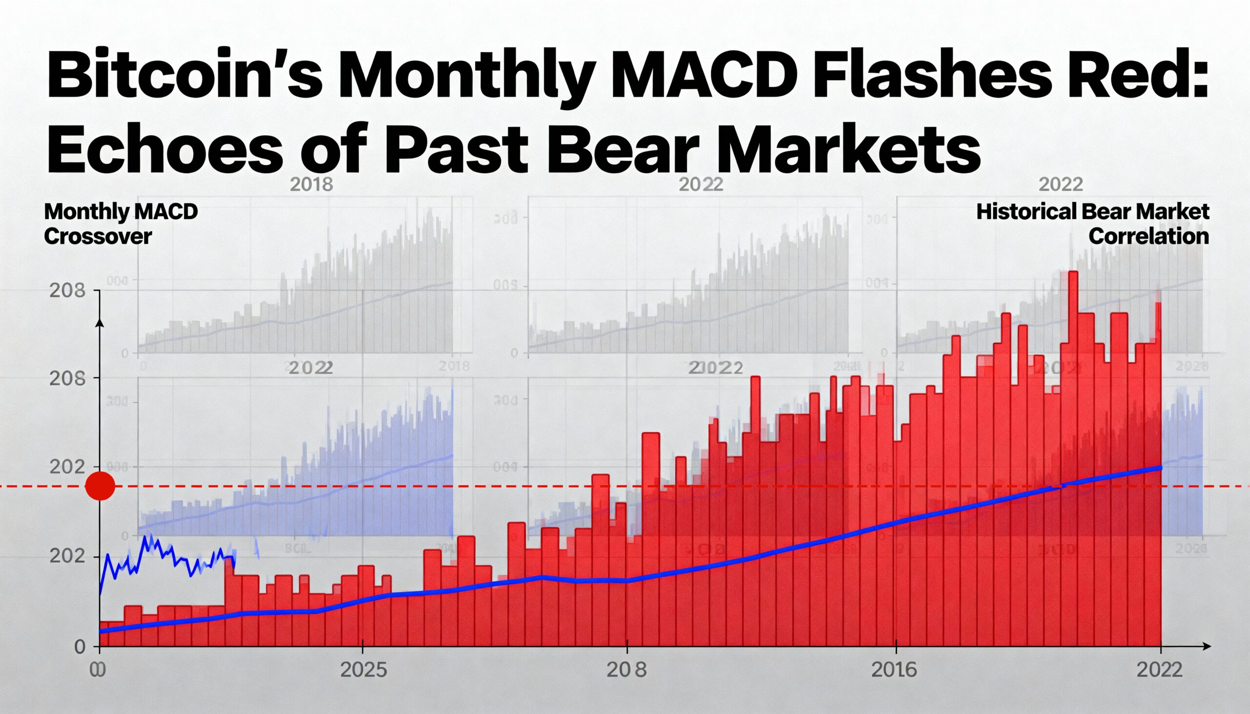 Bitcoin Shows Red on Monthly MACD, Reminiscent of Earlier Bear Markets