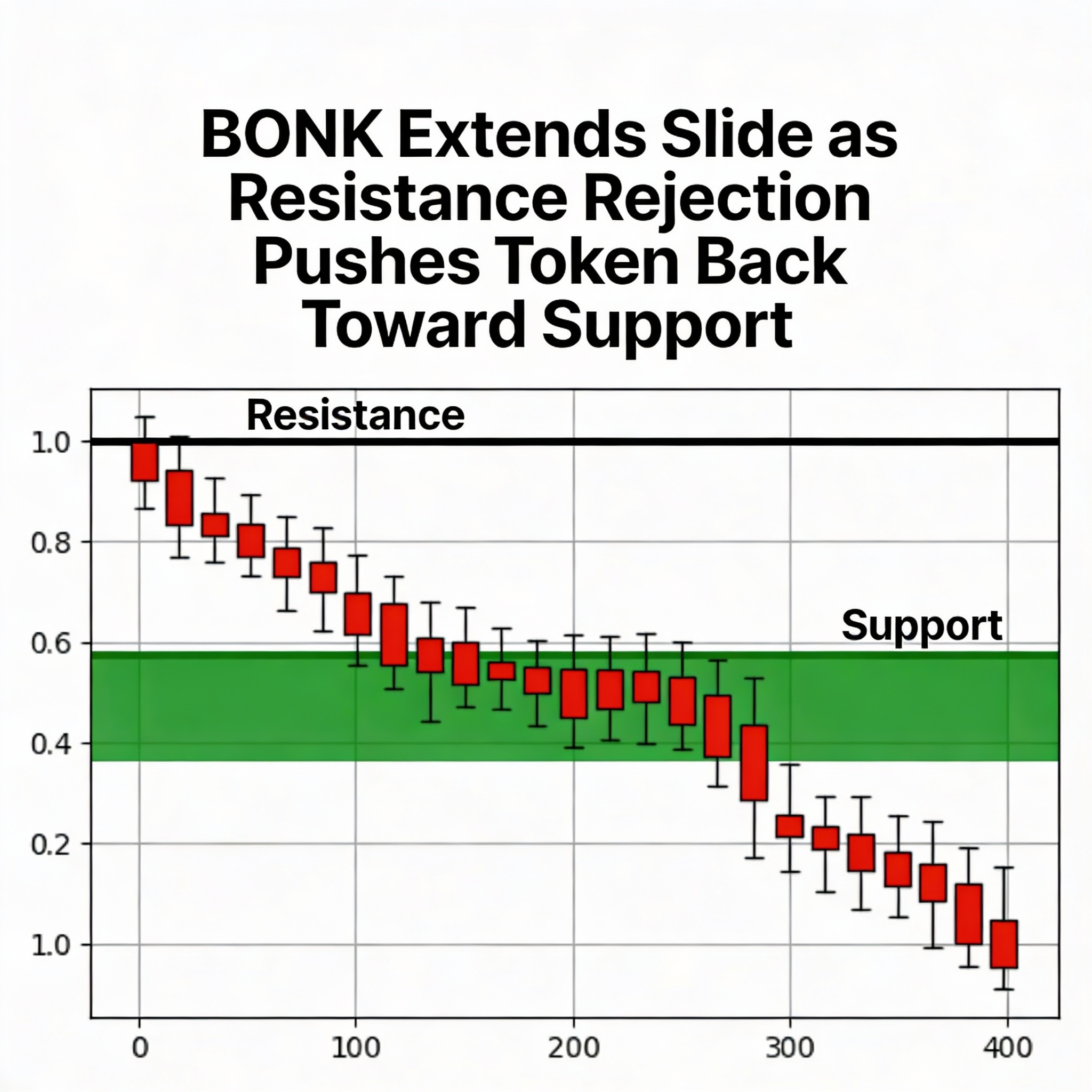 BONK Retreats Toward Support Following Resistance Rejection