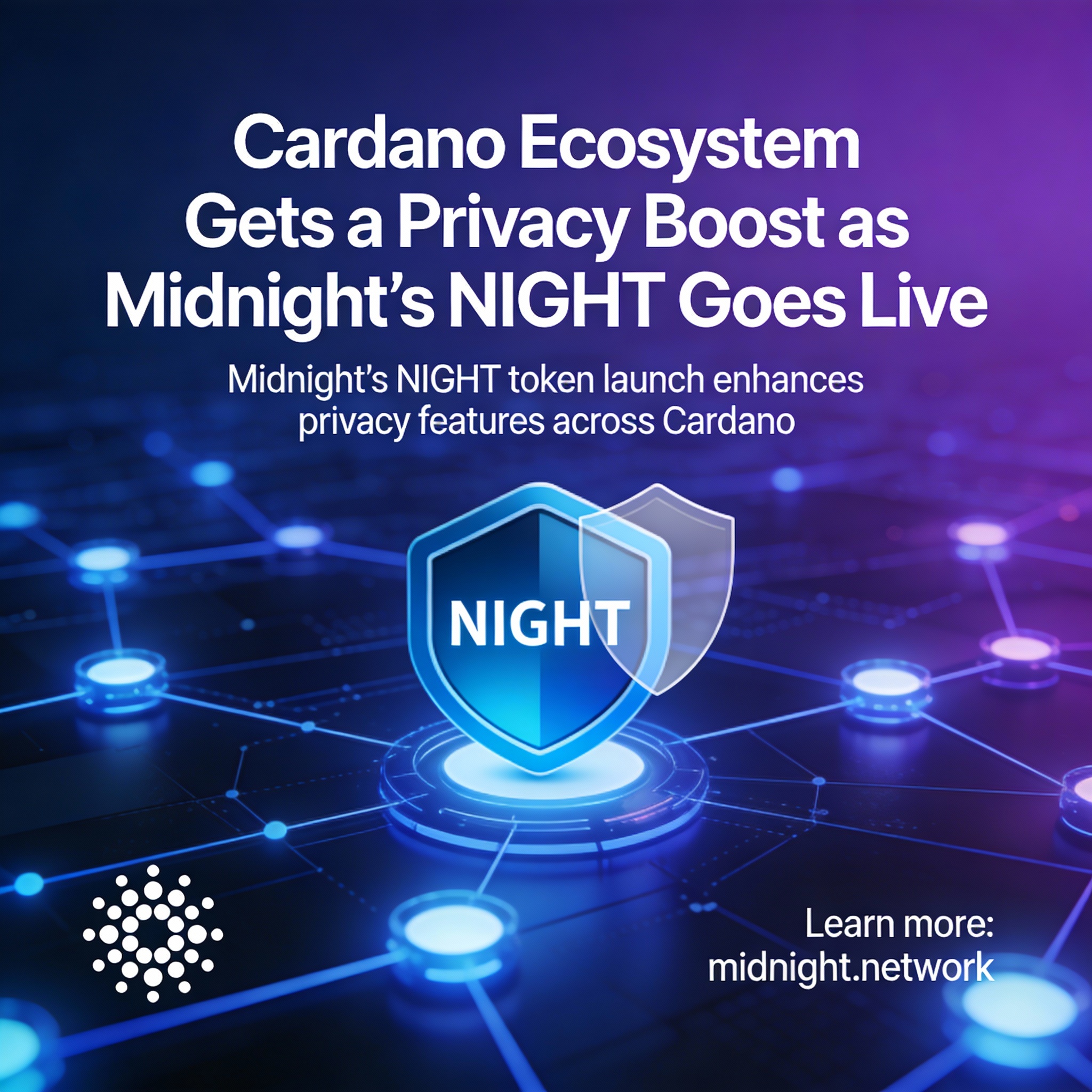 Privacy Upgrade Arrives on Cardano with Midnight’s NIGHT Going Live