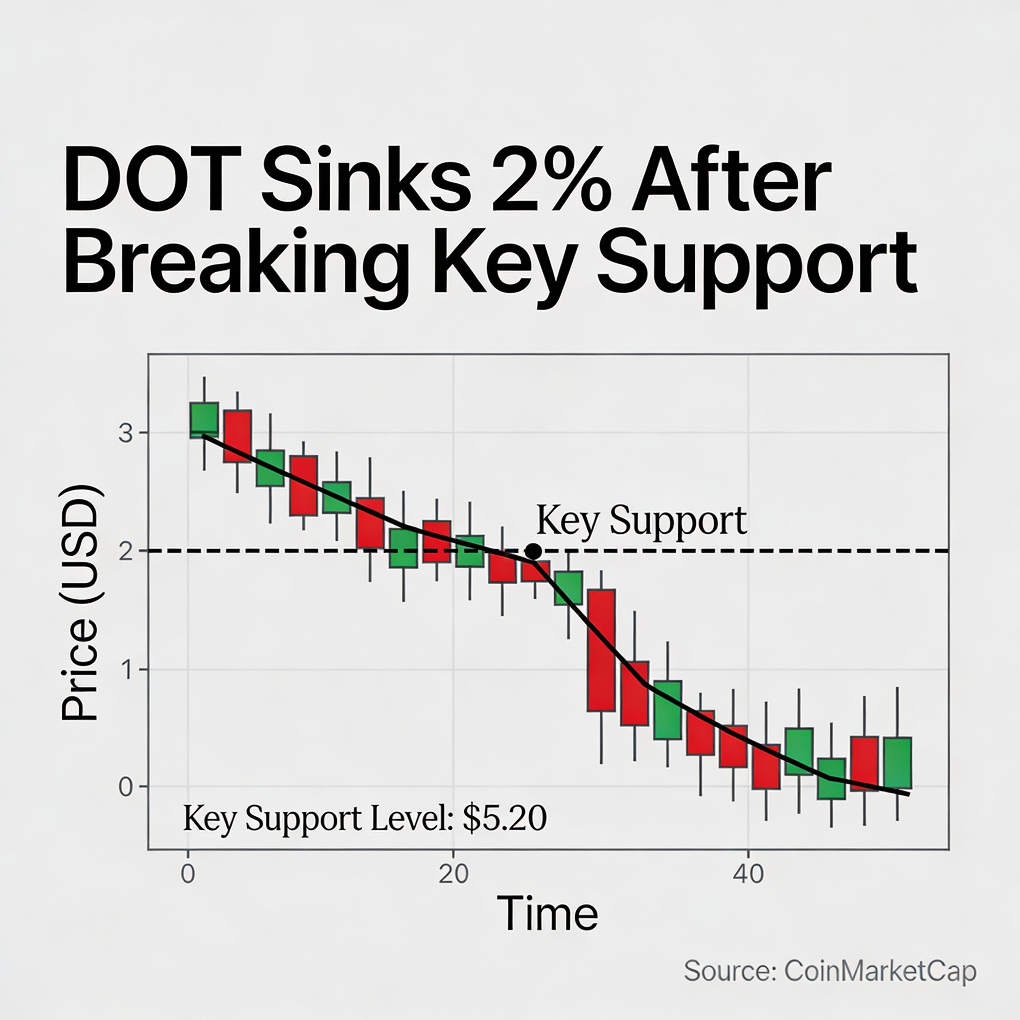 Polkadot Drops 2% Following Breakdown Below Key Support