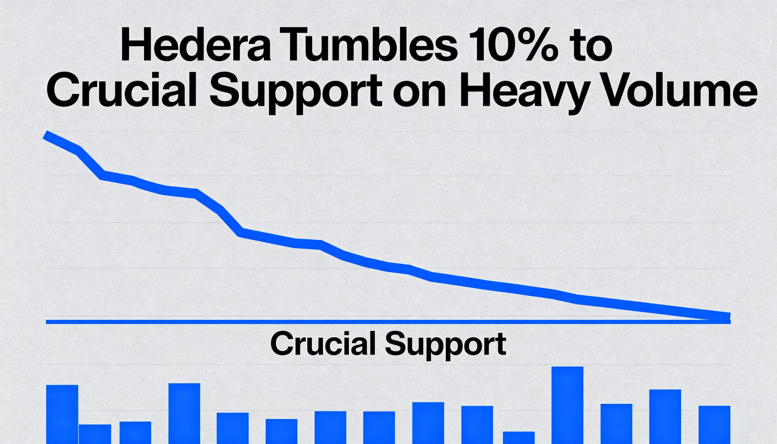 Hedera Falls 10% to Major Support Level on Surging Volume