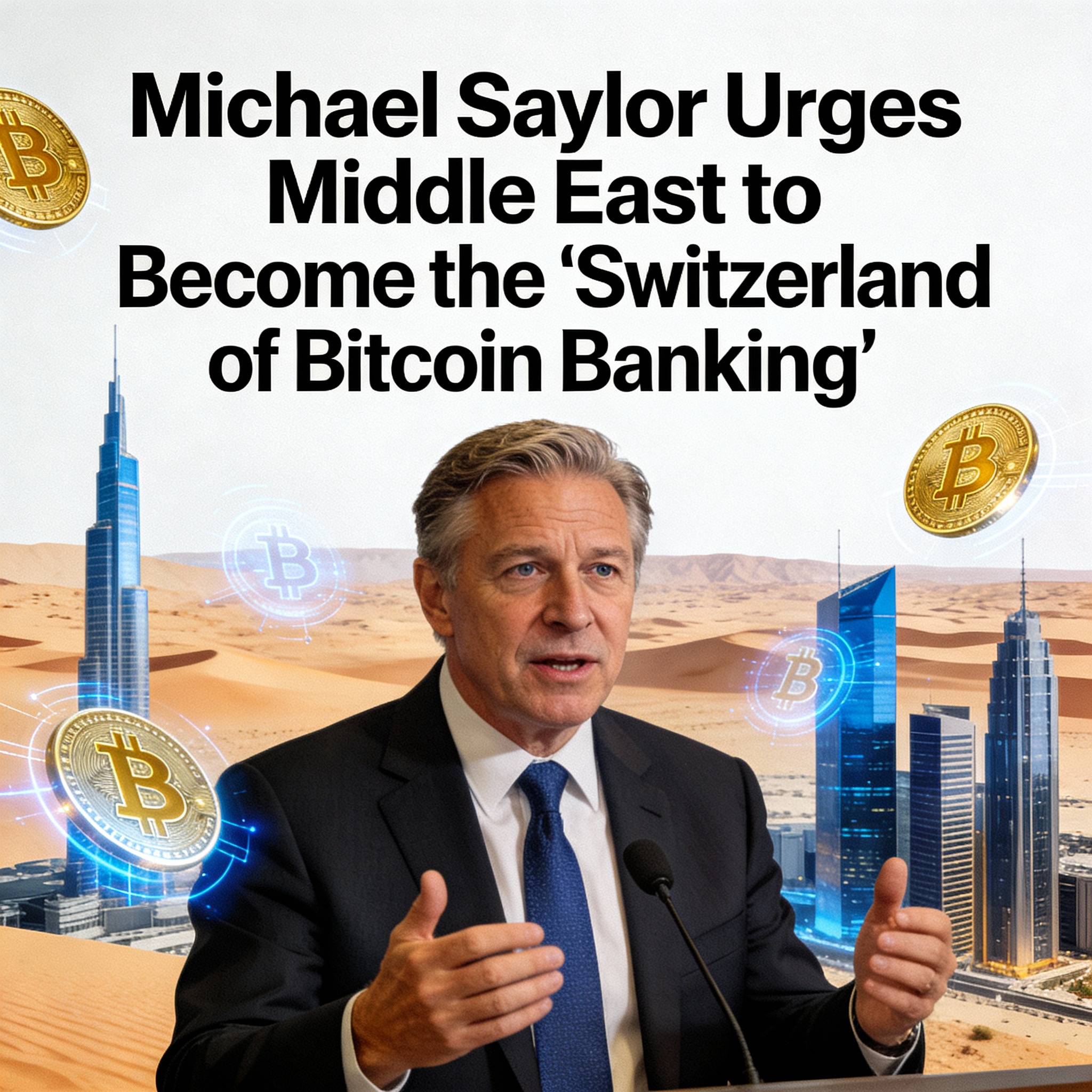 Saylor Urges the Middle East to Become a Global Hub for Bitcoin Banking, Like Switzerland