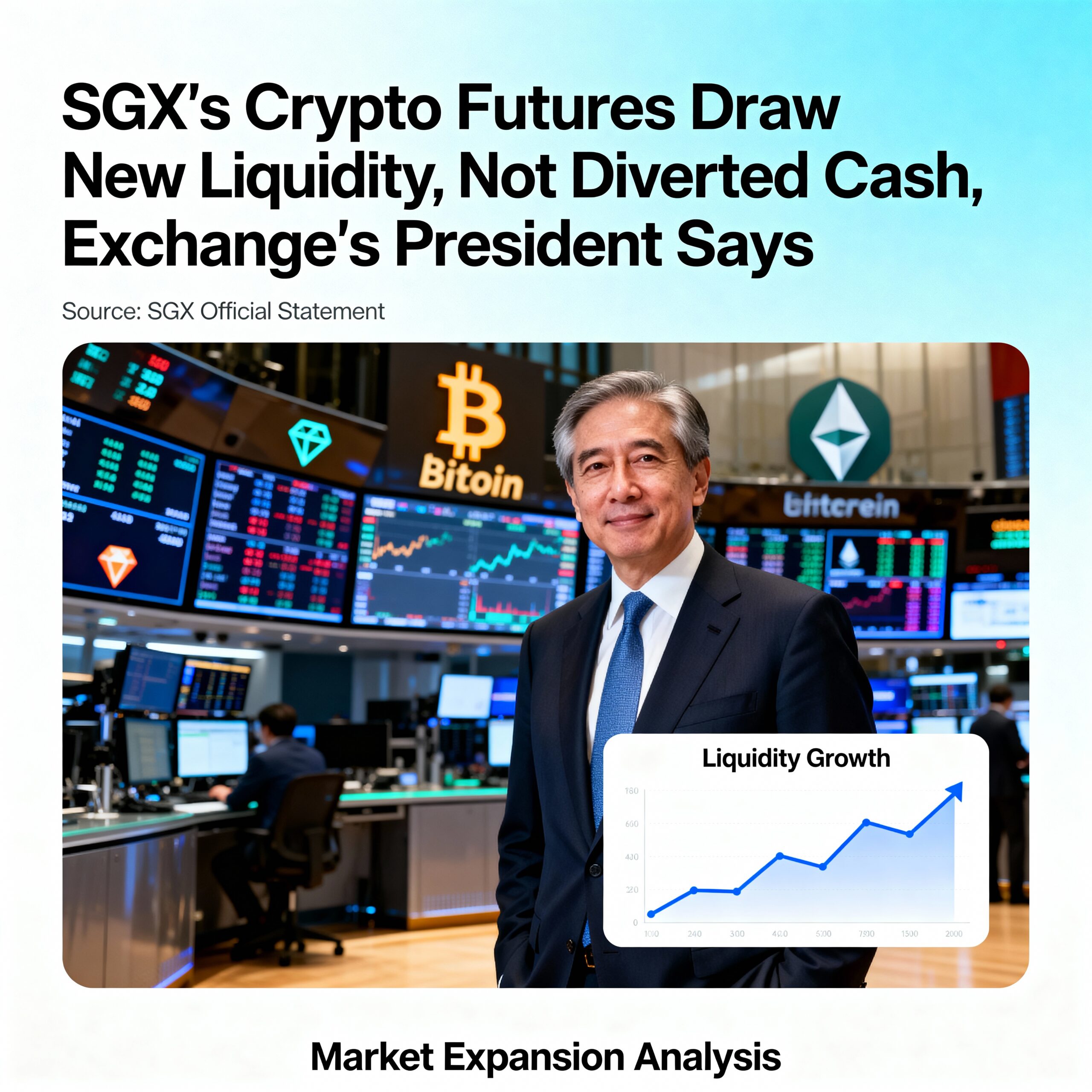 SGX Executive: Crypto Futures Bring in Additional Liquidity, No Cash Diversion Involved.