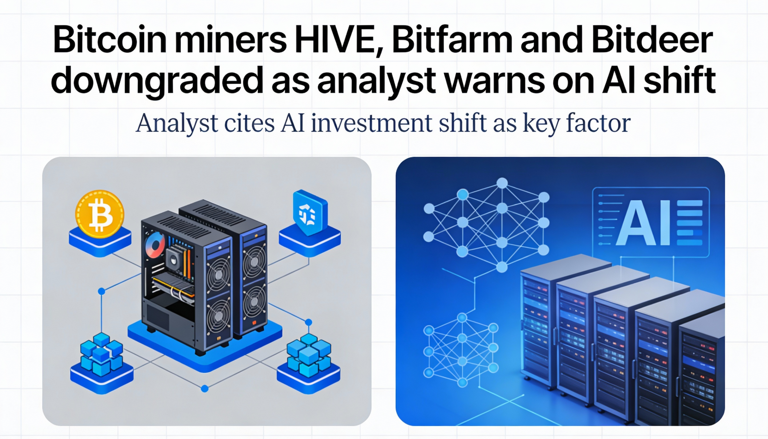 HIVE, Bitfarms and Bitdeer Cut to Lower Ratings Amid Analyst Caution on AI Strategy