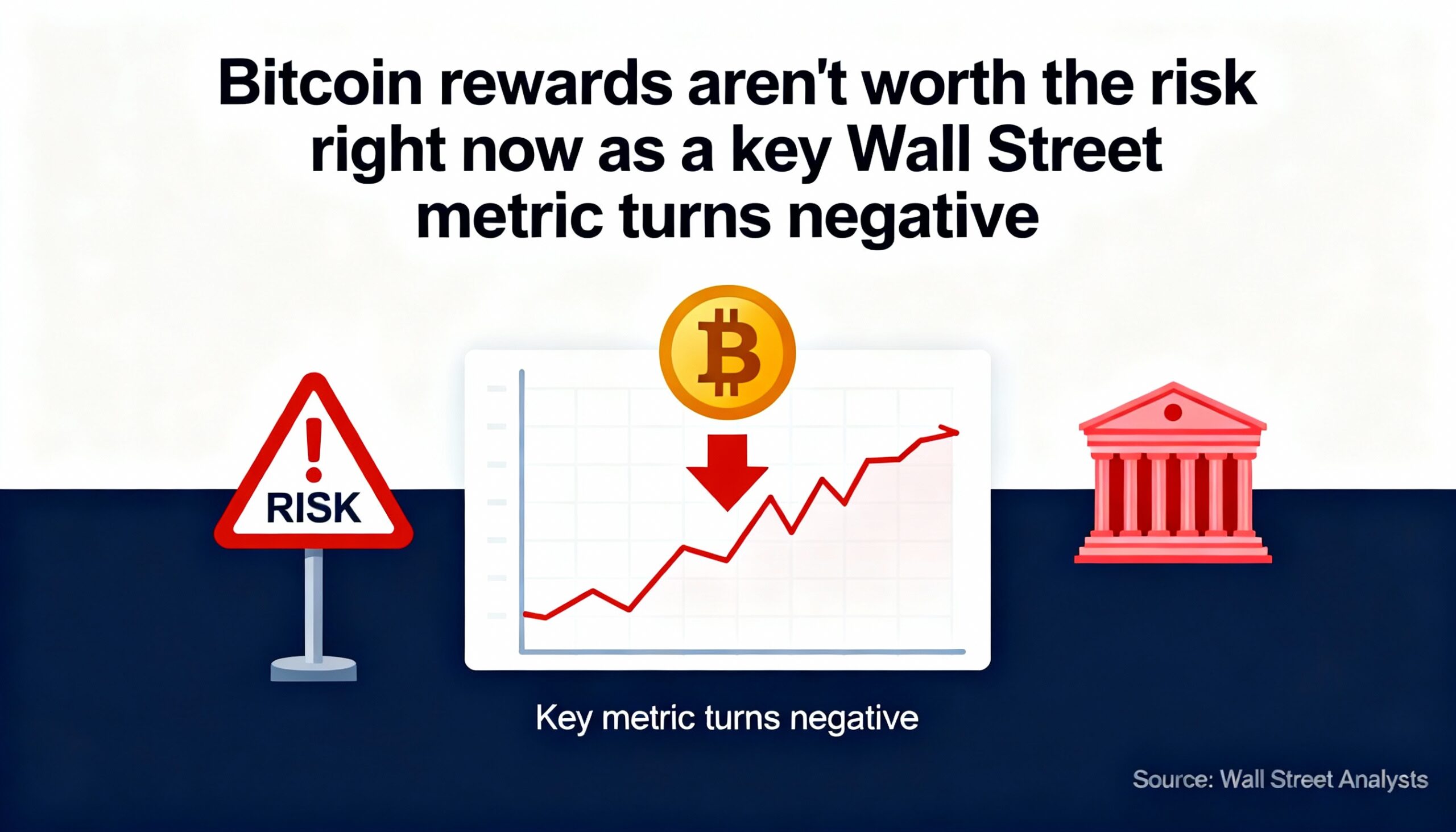 Bitcoin rewards no longer justify the risk as a major Wall Street indicator turns negative.