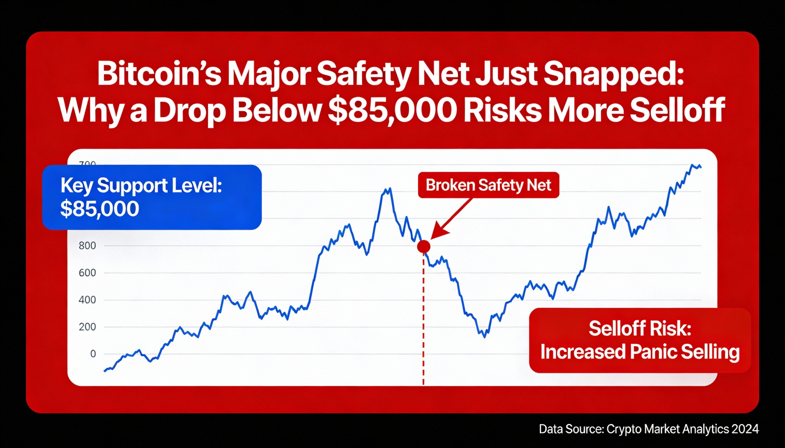 Bitcoin’s key support has broken—falling below $85,000 could trigger further losses