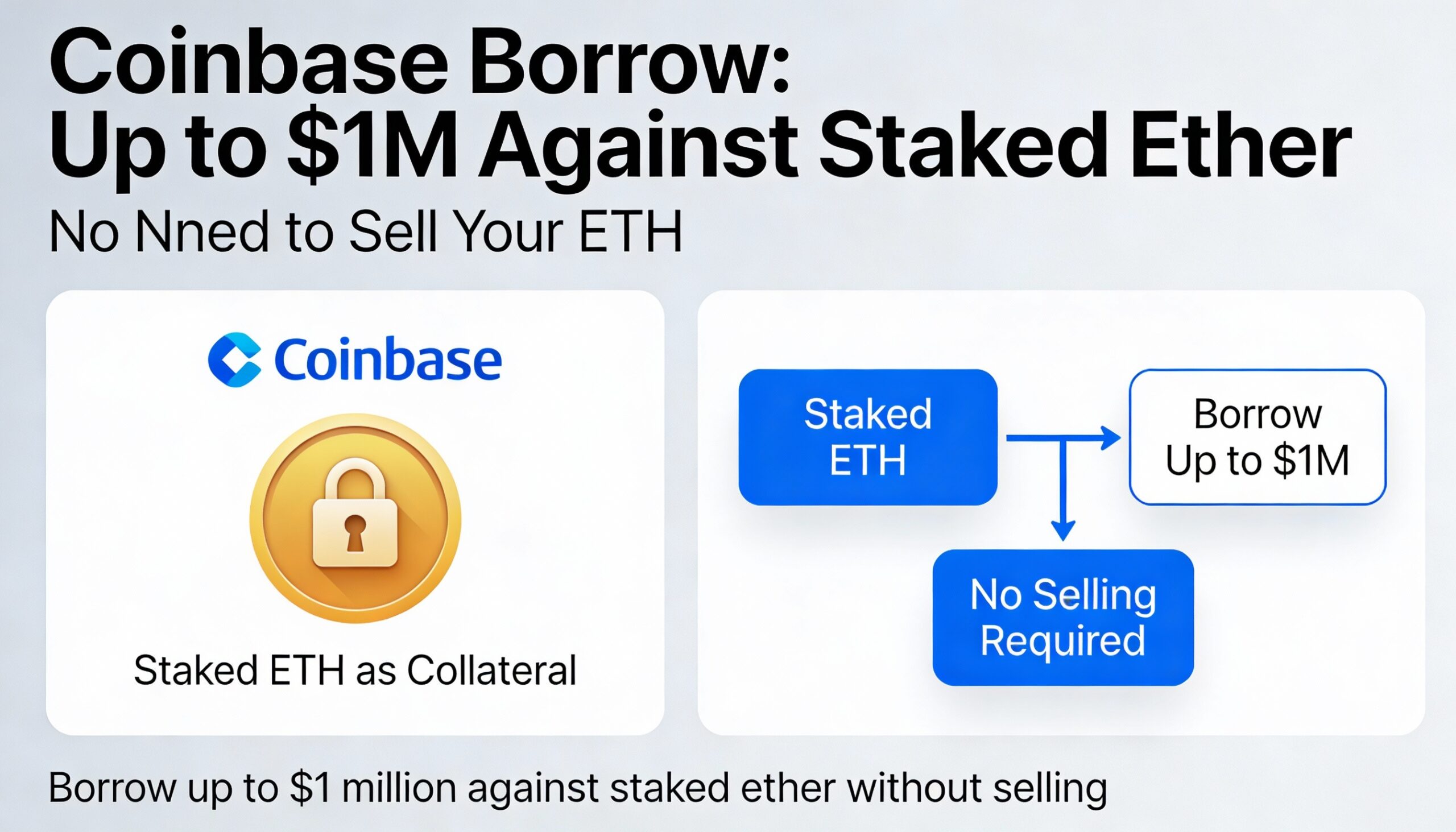 Coinbase allows users to borrow up to $1 million against staked ether without selling
