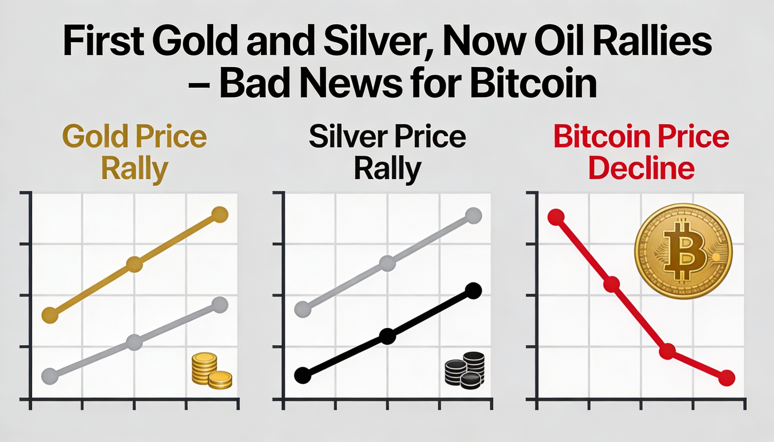 After gold and silver, oil is now rallying — a development that spells trouble for bitcoin.