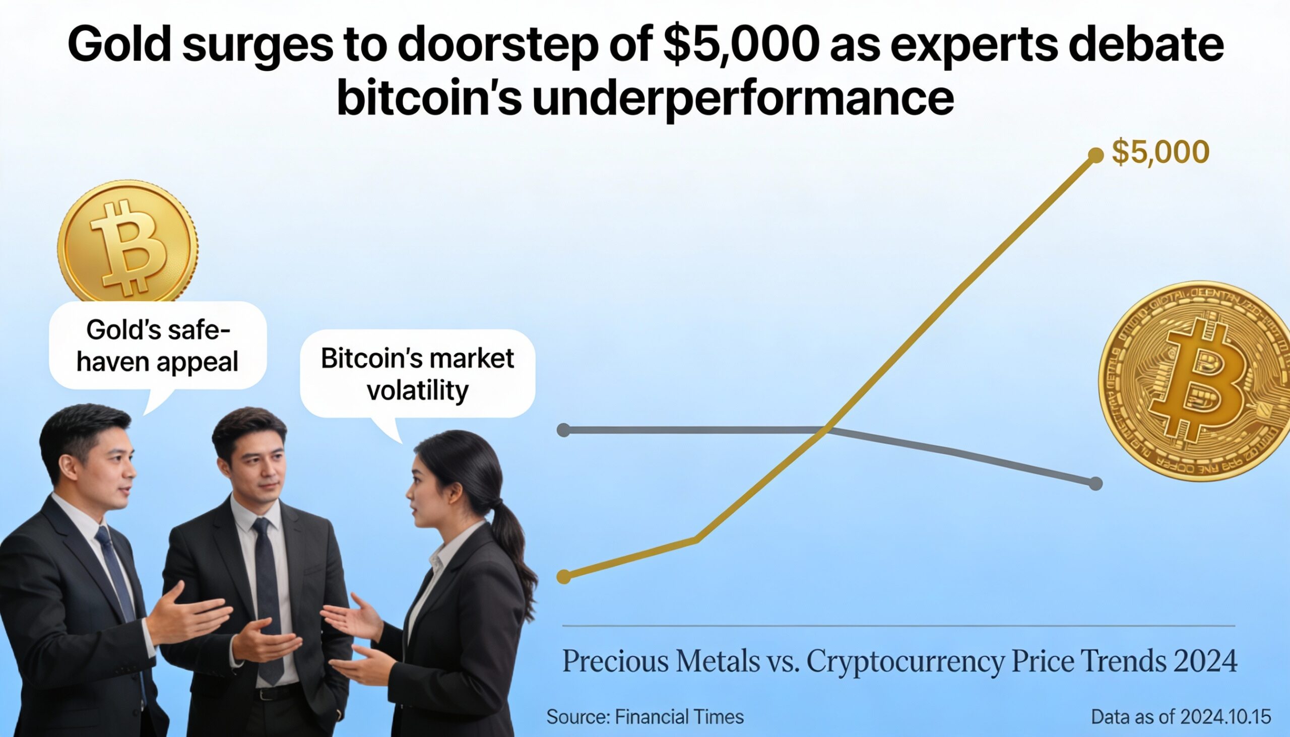 Gold rallies toward $5,000 as analysts question bitcoin’s lagging performance