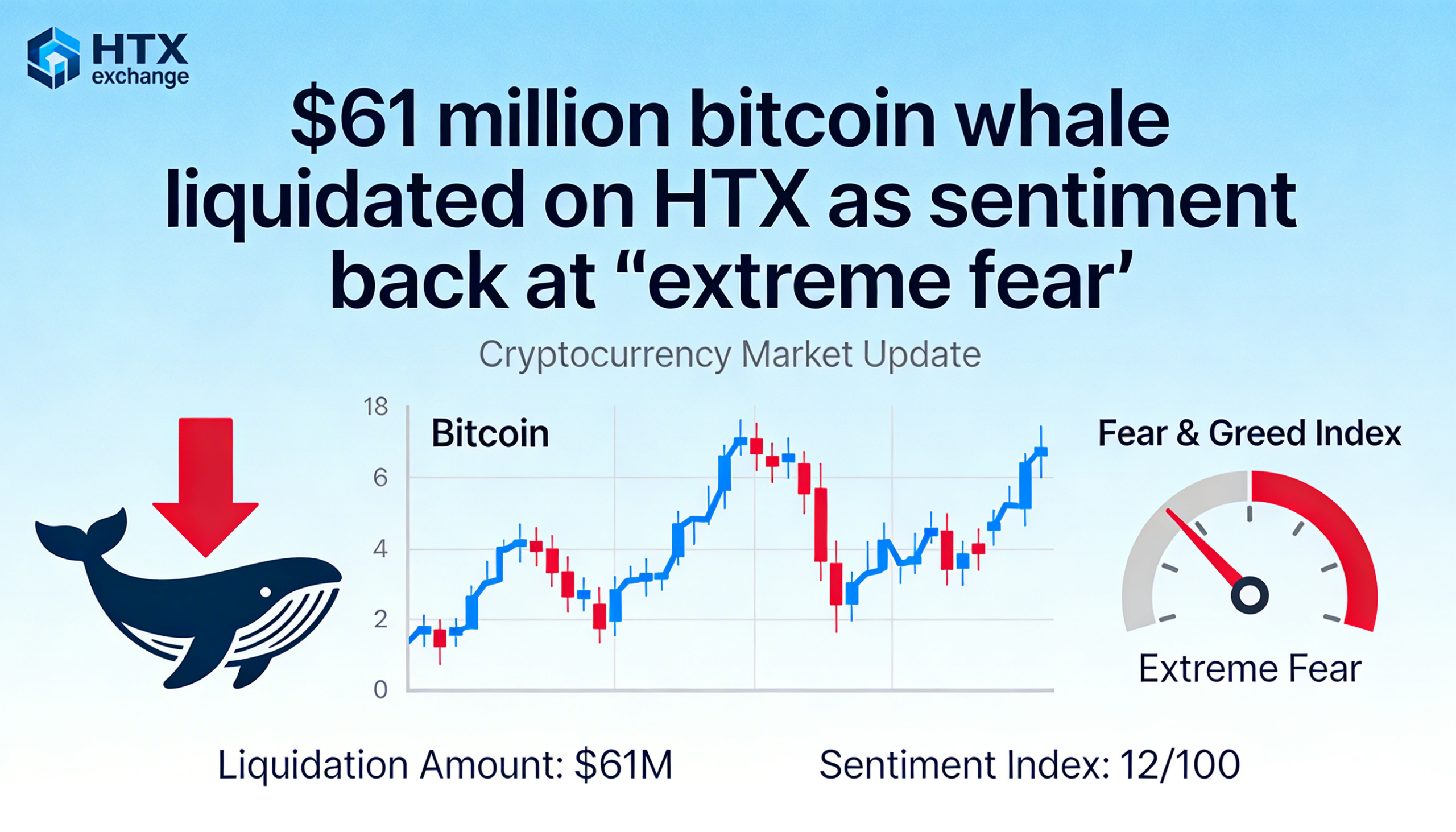 Bitcoin’s return to “extreme fear” coincided with a $61 million whale liquidation on HTX.