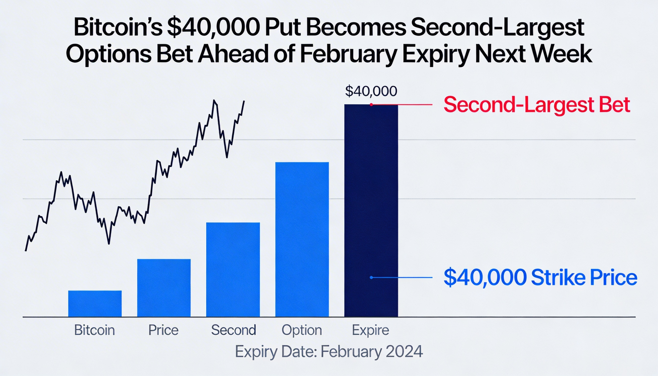 The $40,000 Bitcoin put has emerged as the second-largest options position ahead of next week’s February expiry.