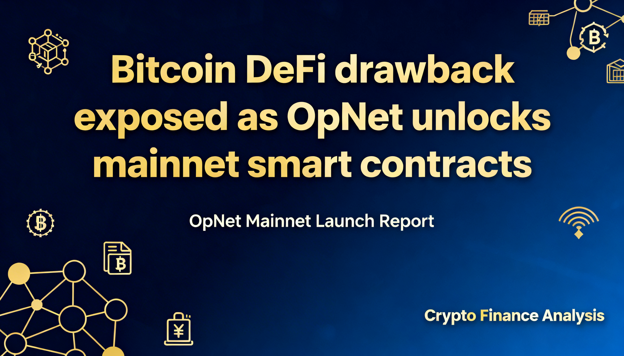 OpNet launches on mainnet, targeting Bitcoin’s biggest DeFi weakness with smart contract support.
