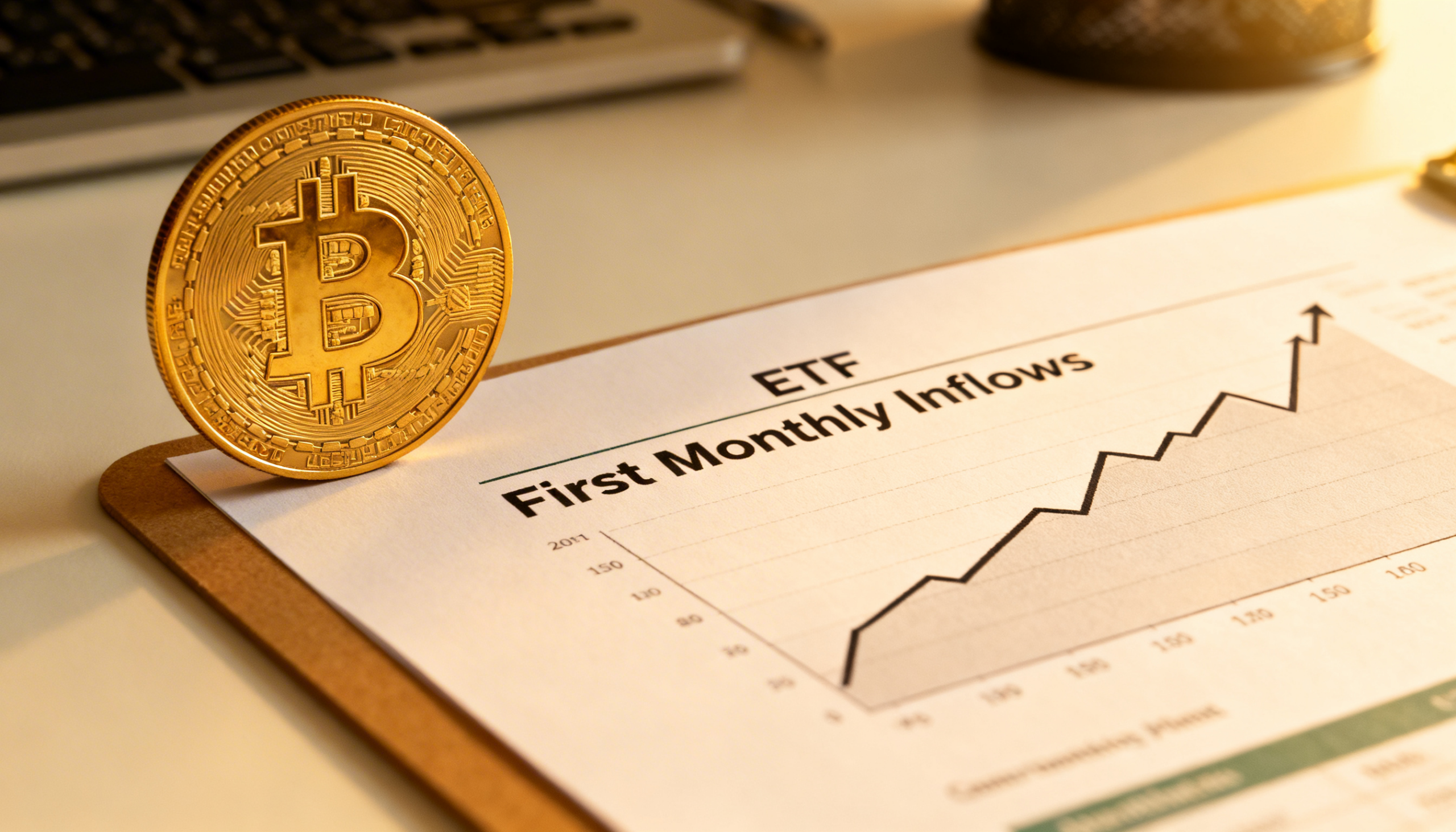Bitcoin ETFs see a return to monthly inflows for the first time since October amid price stabilization.