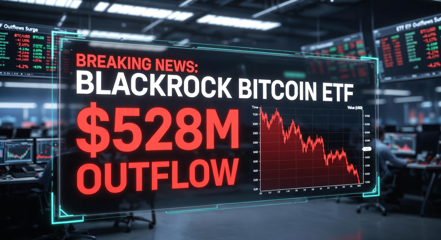 BlackRock’s bitcoin ETF recorded $528 million in outflows, marking the fund’s second-largest single-day withdrawal ever.