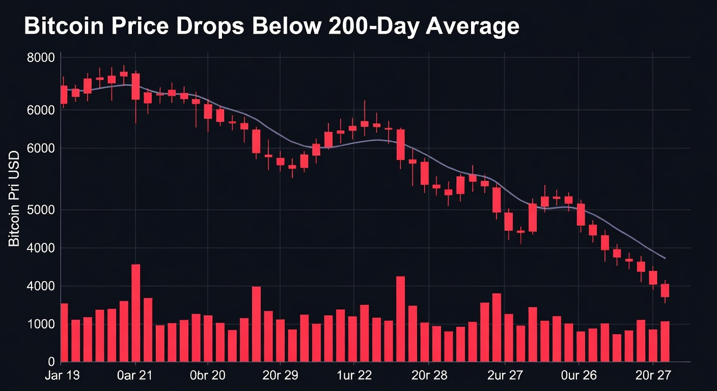 Here’s what caused Bitcoin to drop below its 200-day moving average.