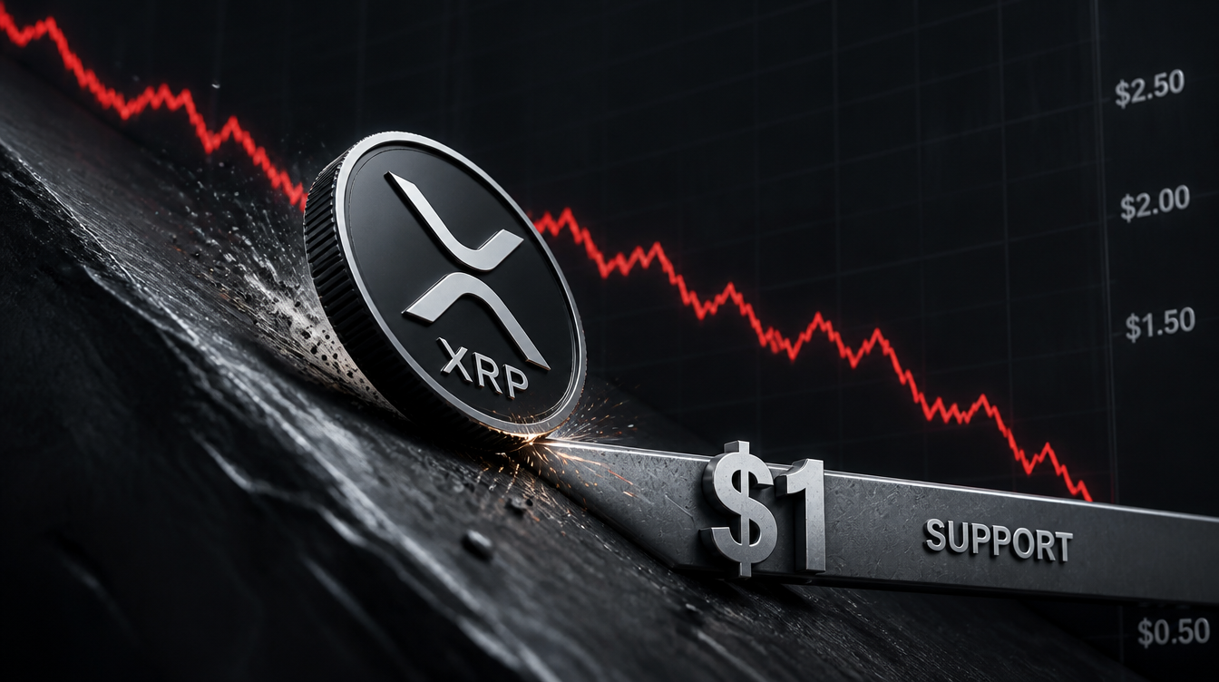 XRP Falls 2.8% With Fragile Bounce Keeping $1 Support in Spotlight