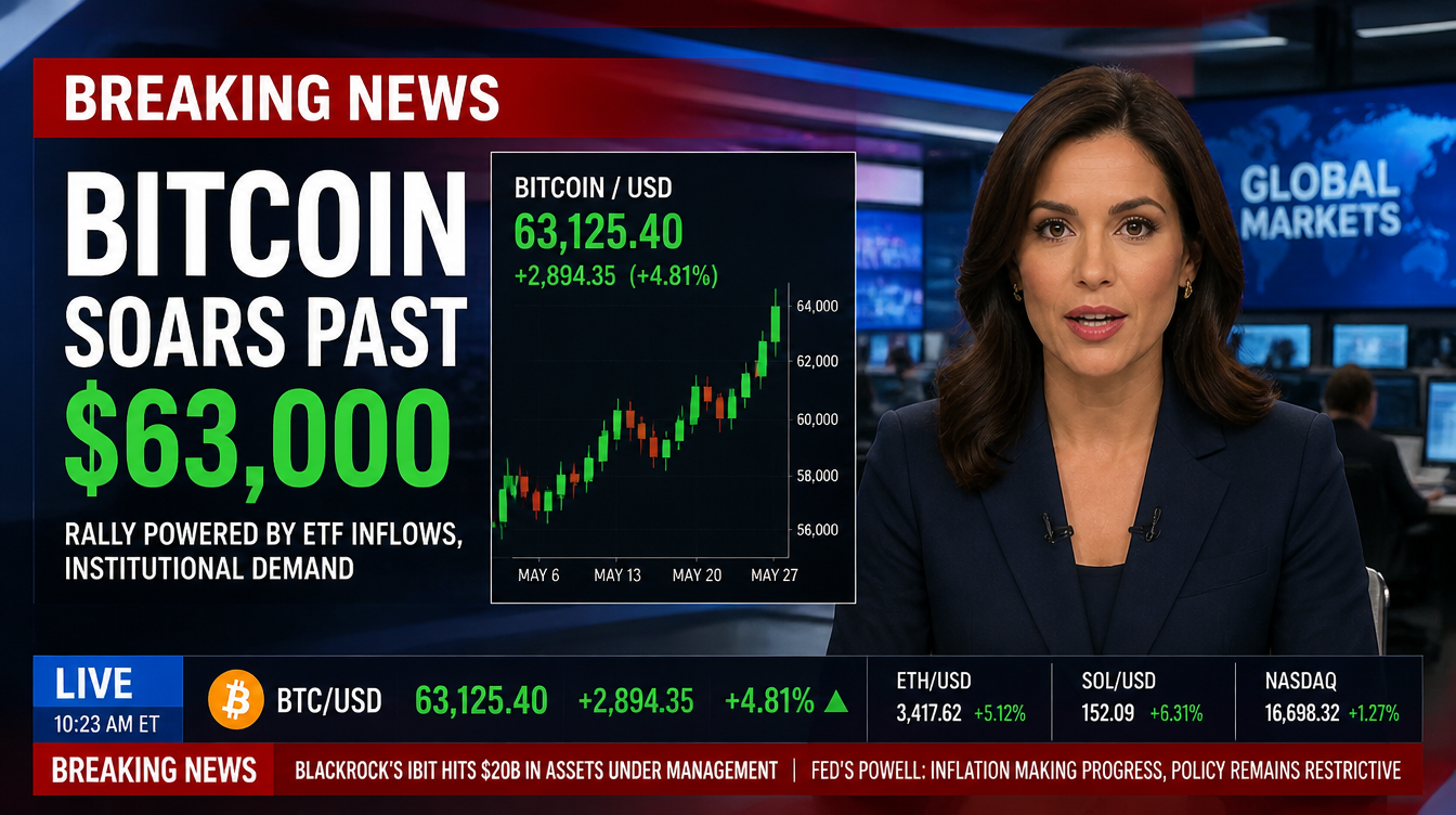 Bitcoin Climbs Above $63K as Trump Teases Fresh Iran Peace Deal, Volatility Rises