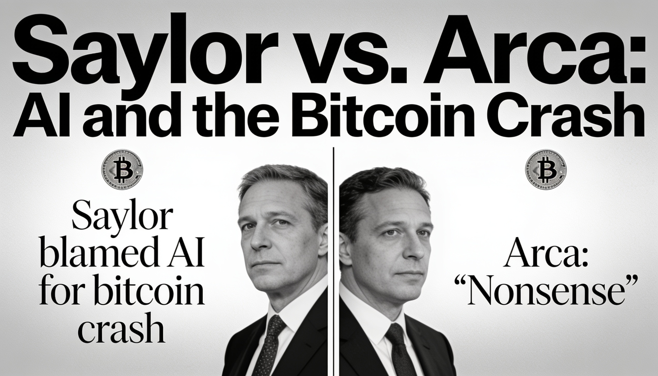 Saylor Blames AI for Bitcoin Crash, But Arca Dismisses Claim as “Nonsense”
