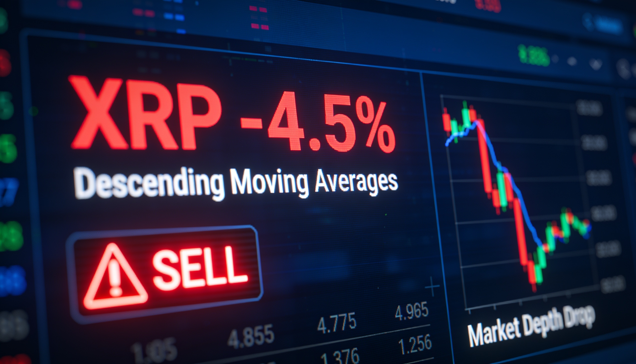 XRP Falls 4.5% as Sellers Push Price Through Key Support