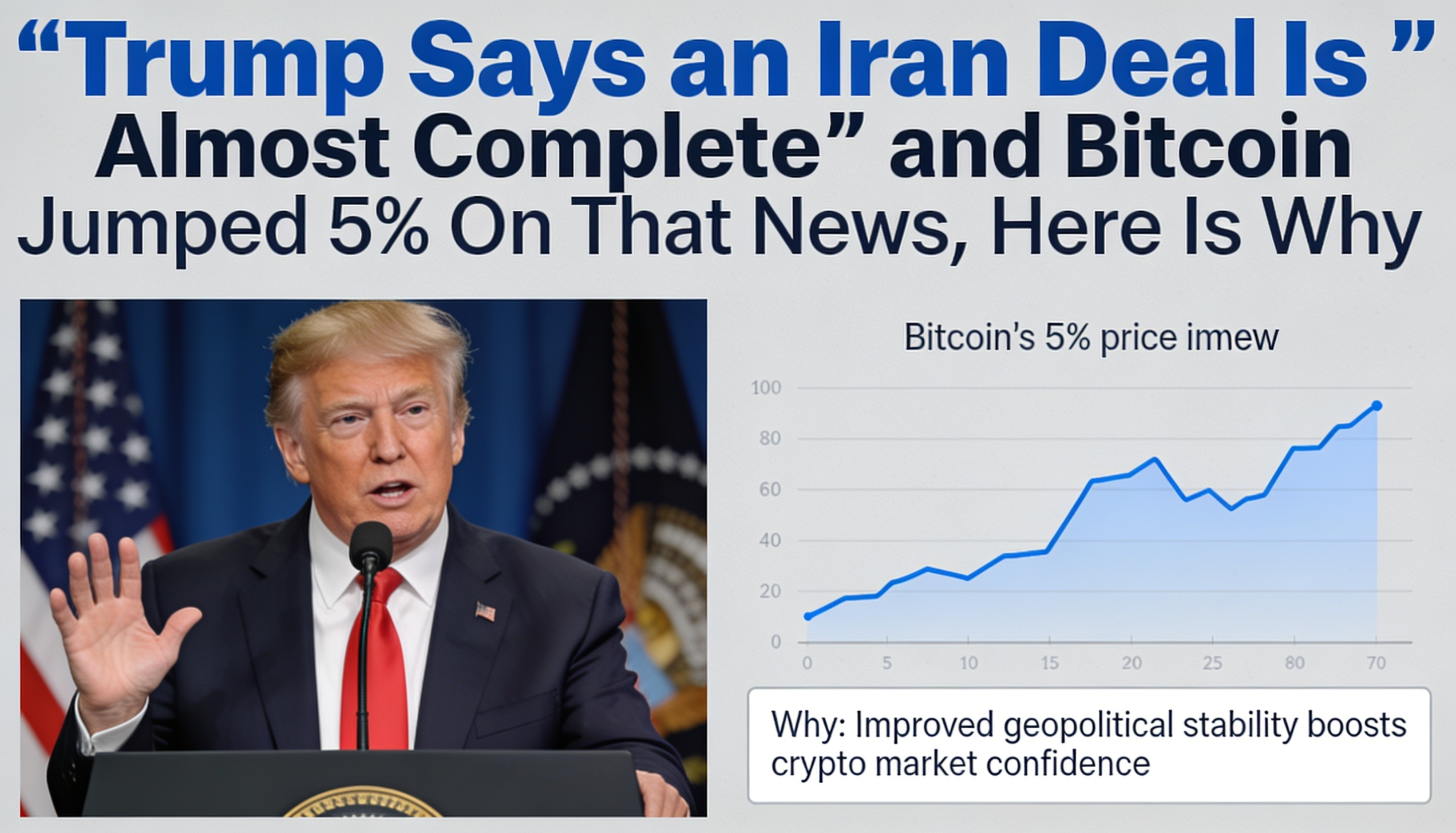 Bitcoin Surged 5% After Trump Said an Iran Deal Is Near Completion—Here’s What Drove the Rally