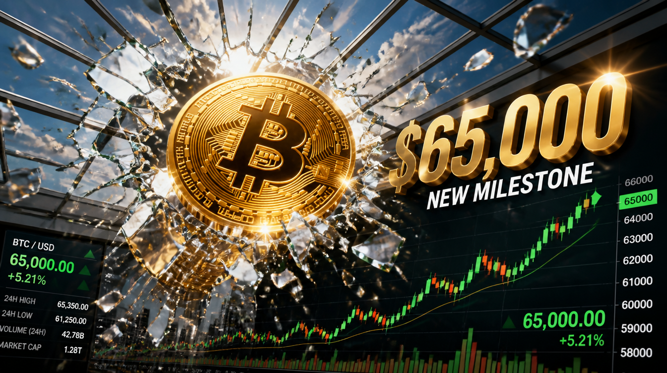 Crypto Rally Continues: Bitcoin Tops $65K on Cooling Inflation Signals