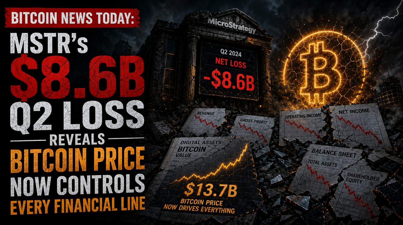 MSTR’s Massive Q2 Loss Highlights Bitcoin’s Grip on Every Financial Metric