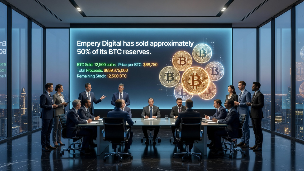 Empery Digital Trims Crypto Exposure, Sells Half Its Bitcoin Stack