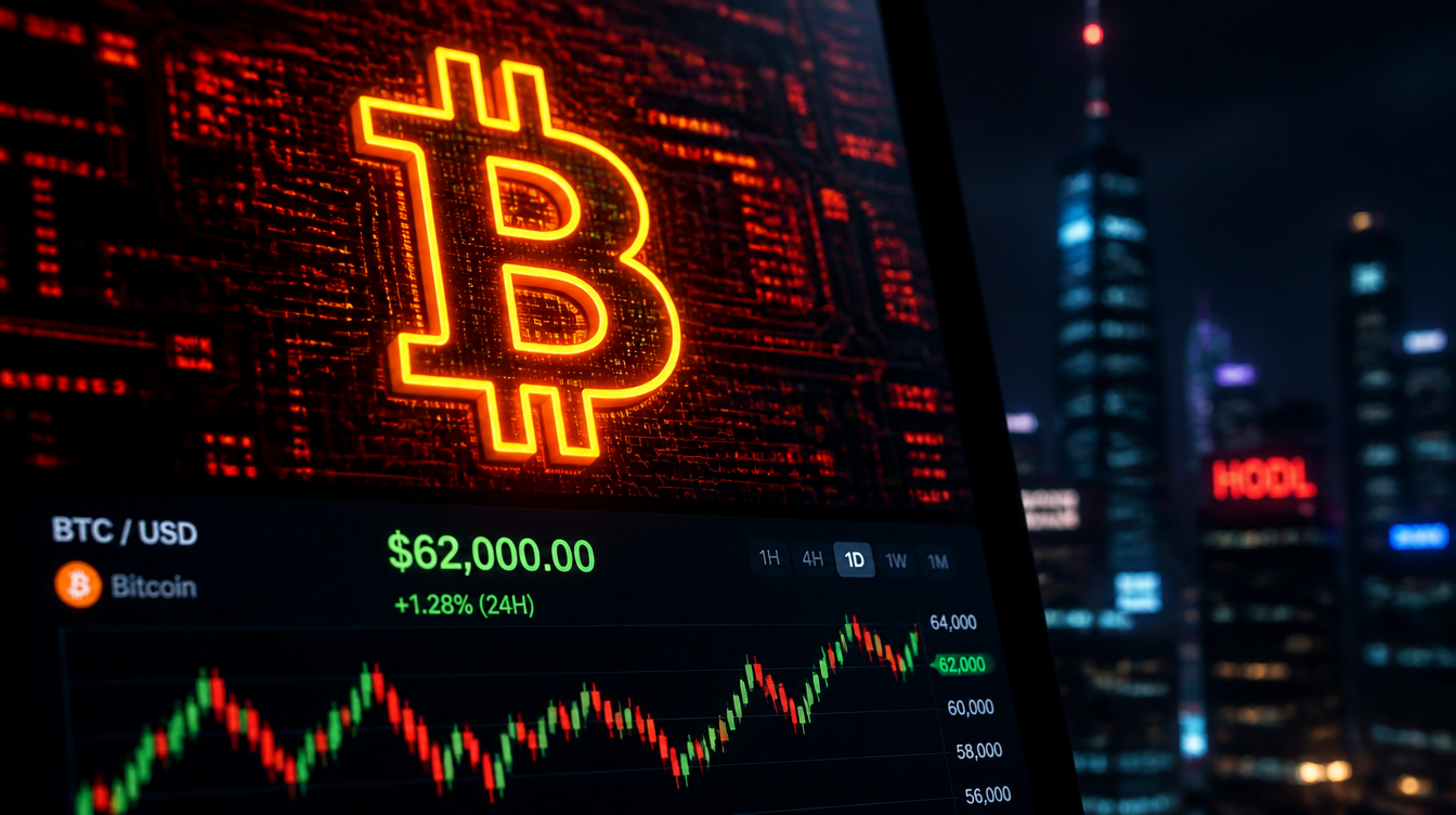 Live: BTC Breaks Above $62K as Semiconductor Trade Momentum Fades