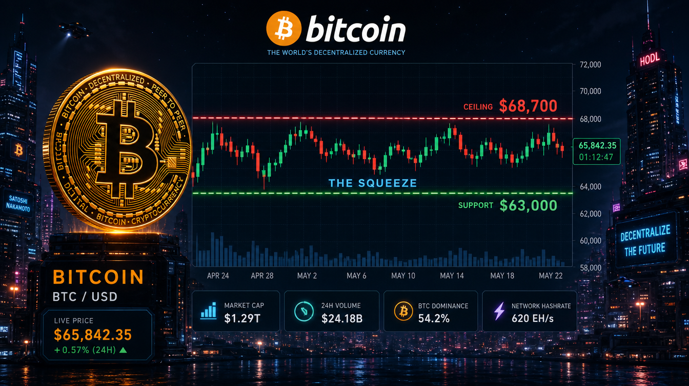 Bitcoin Faces $68.7K Barrier as $63K Holds as Key Support