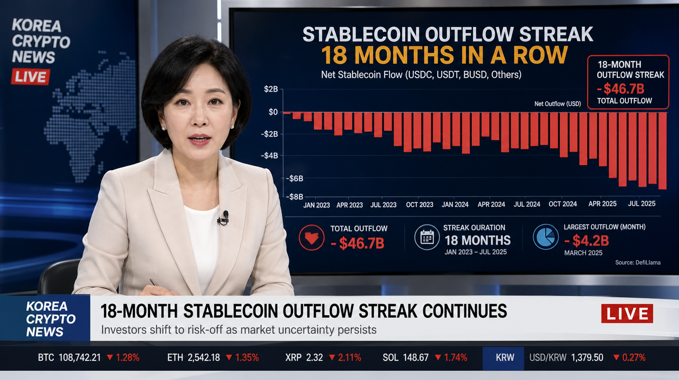Stablecoin Withdrawals Hit South Korea After 18 Months of Record Exchange Inflows