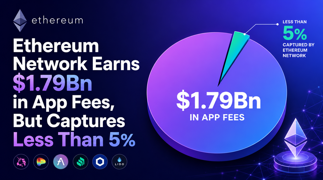 $1.79B in Ethereum App Fees Highlights Growing Usage, Limited Network Monetization